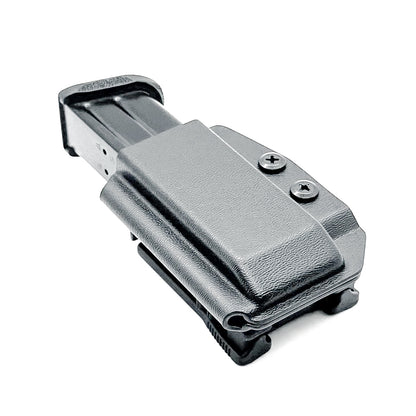 Black Kydex OWB Outside Waistband magazine pouch for Springfield Armory Echelon from Four Brothers 4BROS Holsters.