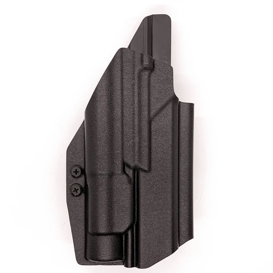 For the best OWB Outside Waistband Holster designed to fit the Springfield Armory Echelon with the Streamlight TLR-1 or TLR-1 HL, shop Four Brothers 4BROS Holsters. Cleared for a red dot sight. Full sweat guard, adjustable retention, minimal material and smooth edges comfort and concealment. Made in the USA.