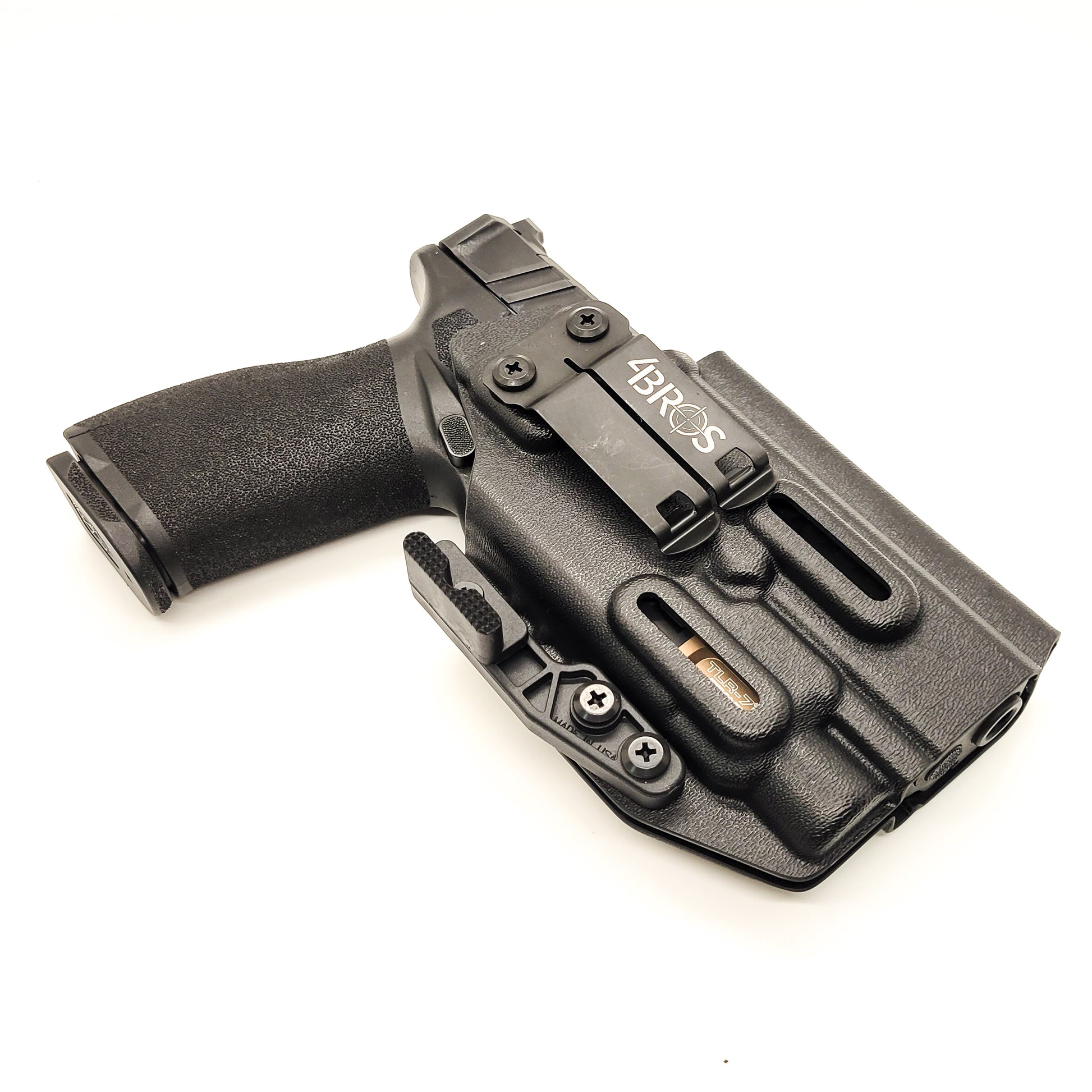 For the best IWB Kydex Inside Waistband Holster for the Springfield Armory Echelon and the Streamlight TLR-7X, A or HL-X, shop Four Brothers 4BROS holsters. 