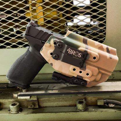 For the best IWB Kydex Inside Waistband Holster for the  Springfield Armory Echelon and Streamlight TLR-7 X or TLR-7 A, shop Four Brothers 4BROS holsters. 