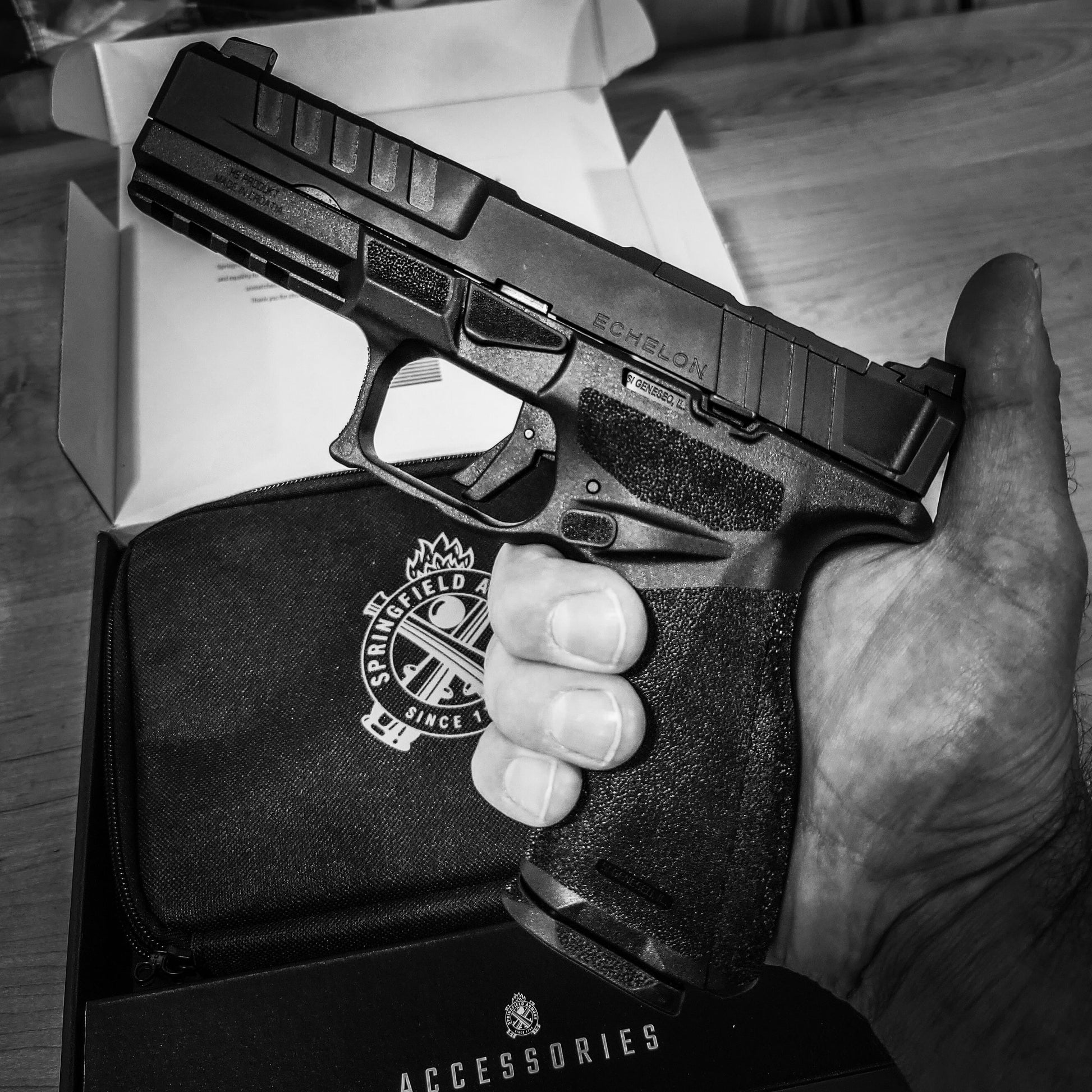 Springfield Armory Echelon fits Four Brothers Holsters.