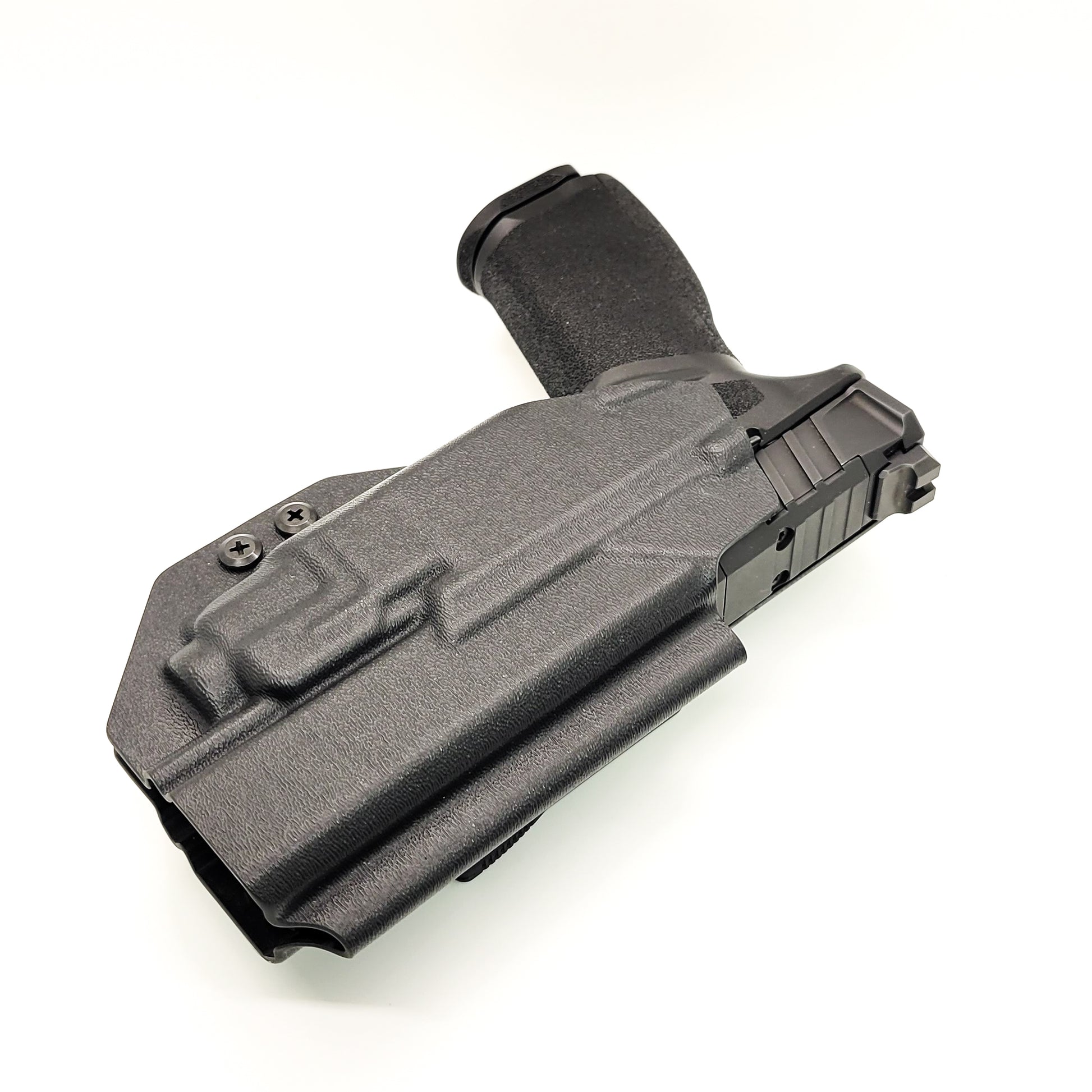For the best Outside Waistband OWB Holster for the Springfield Armory Echelon & Streamlight TLR-8A installed on the pistol, shop Four Brothers 4BROS Holsters. 