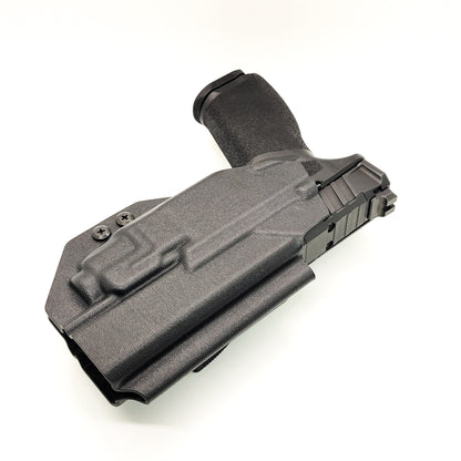 For the best Outside Waistband OWB Holster for the Springfield Armory Echelon & Streamlight TLR-8A installed on the pistol, shop Four Brothers 4BROS Holsters. 