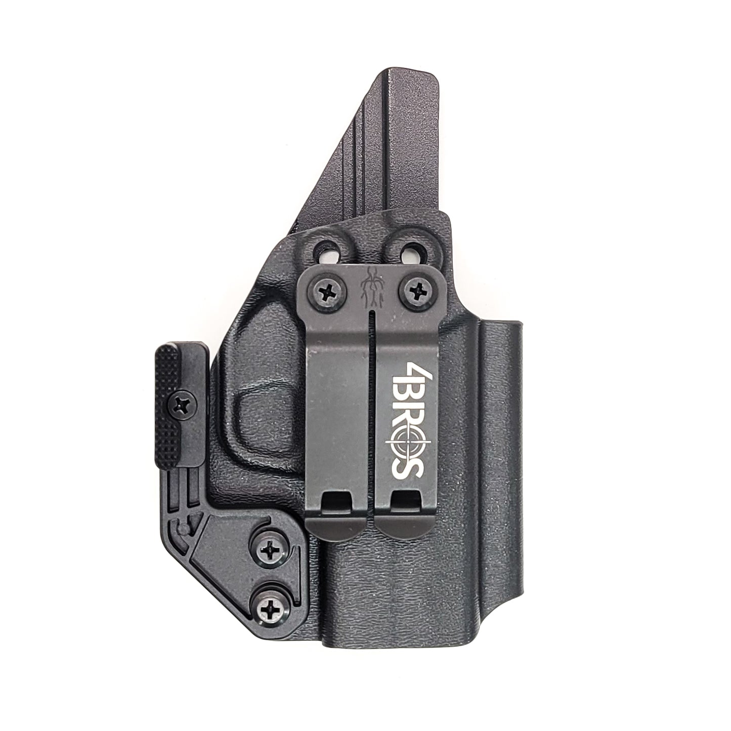 For the best, IWB AIWB Inside Waistband Holster designed to fit the Springfield Armory Hellcat, shop Four Brothers Holsters. Designed to accommodate a red dot sight mounted to the pistol. Full sweat guard, adjustable retention, minimal material, and smooth edges to reduce printing. Proudly made in the USA. 