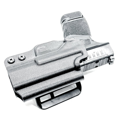 OWB Outside Waistband Holster for the Springfield Armory Hellcat in black with a 4BROS 1.5" Belt Slide.
