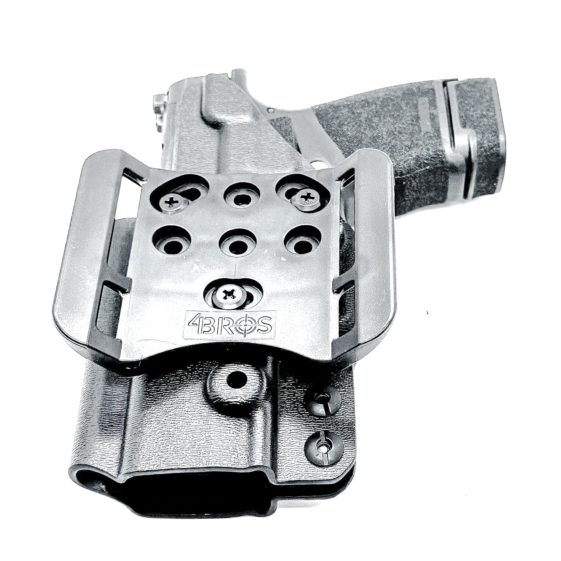 OWB Outside Waistband Holster for the Springfield Armory Hellcat in black with a 4BROS 1.5" Belt Slide.
