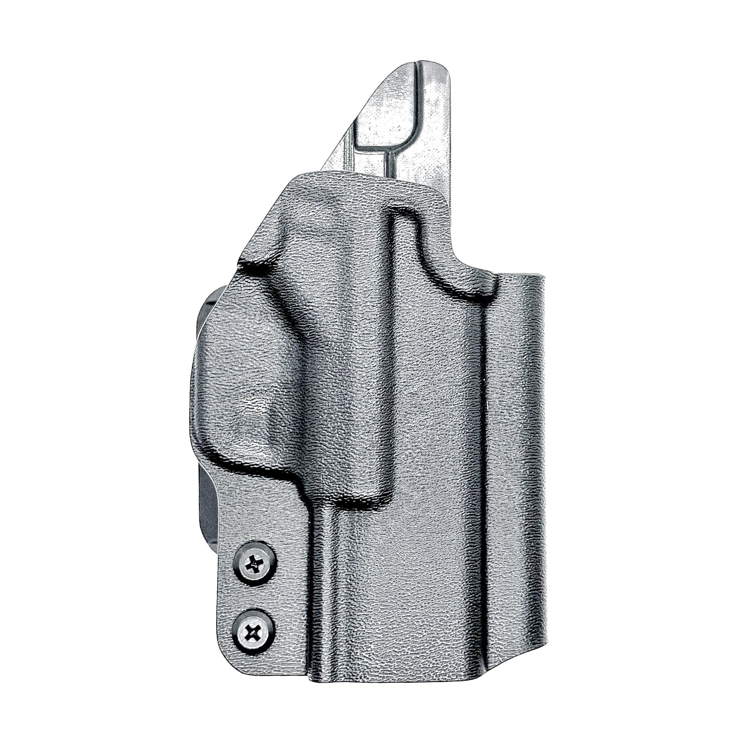 OWB Outside Waistband Holster for the Springfield Armory Hellcat in black with a 4BROS 1.5" Belt Slide.
