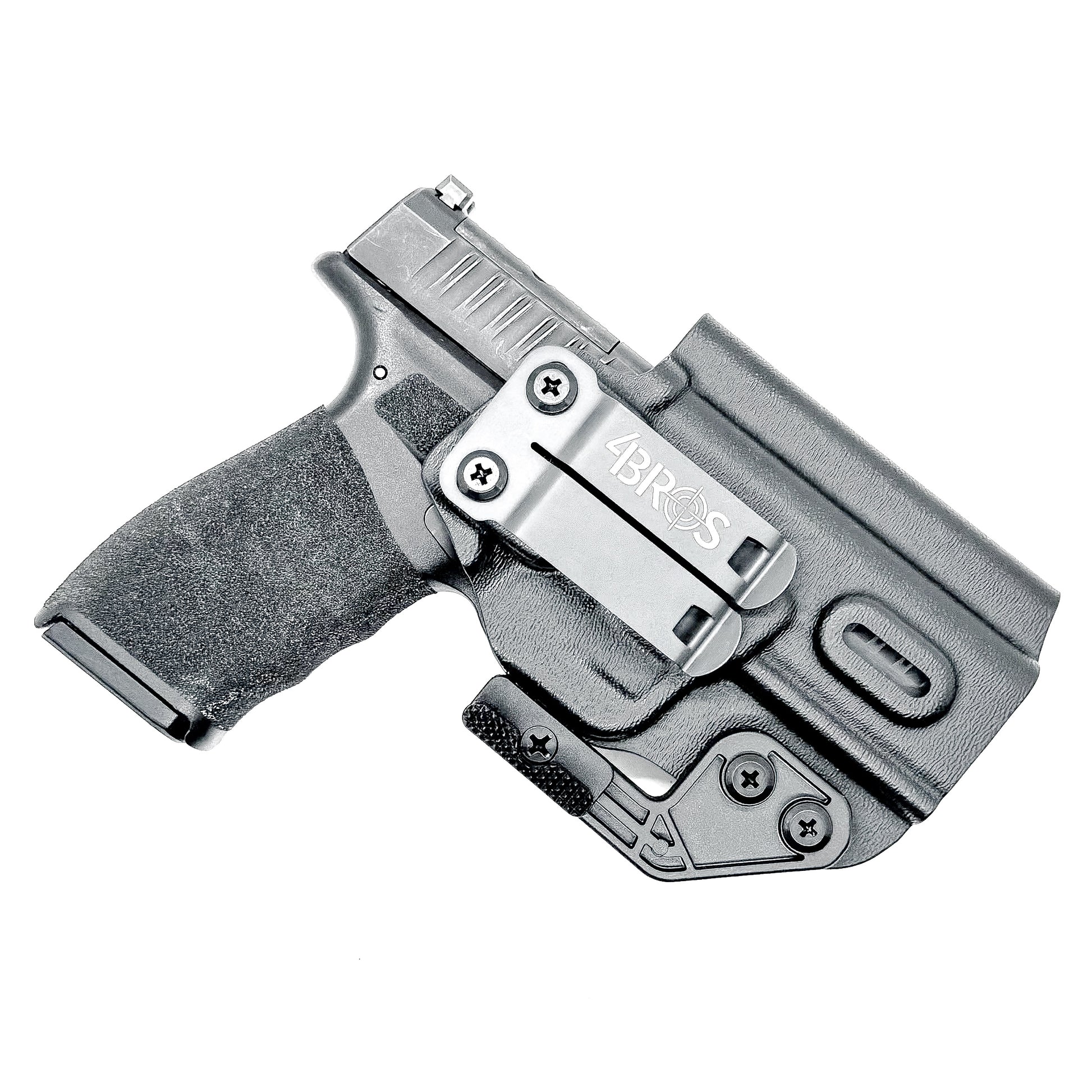 Black Hellcat Pro Inside Waistband holster with Monoblock and Modwing