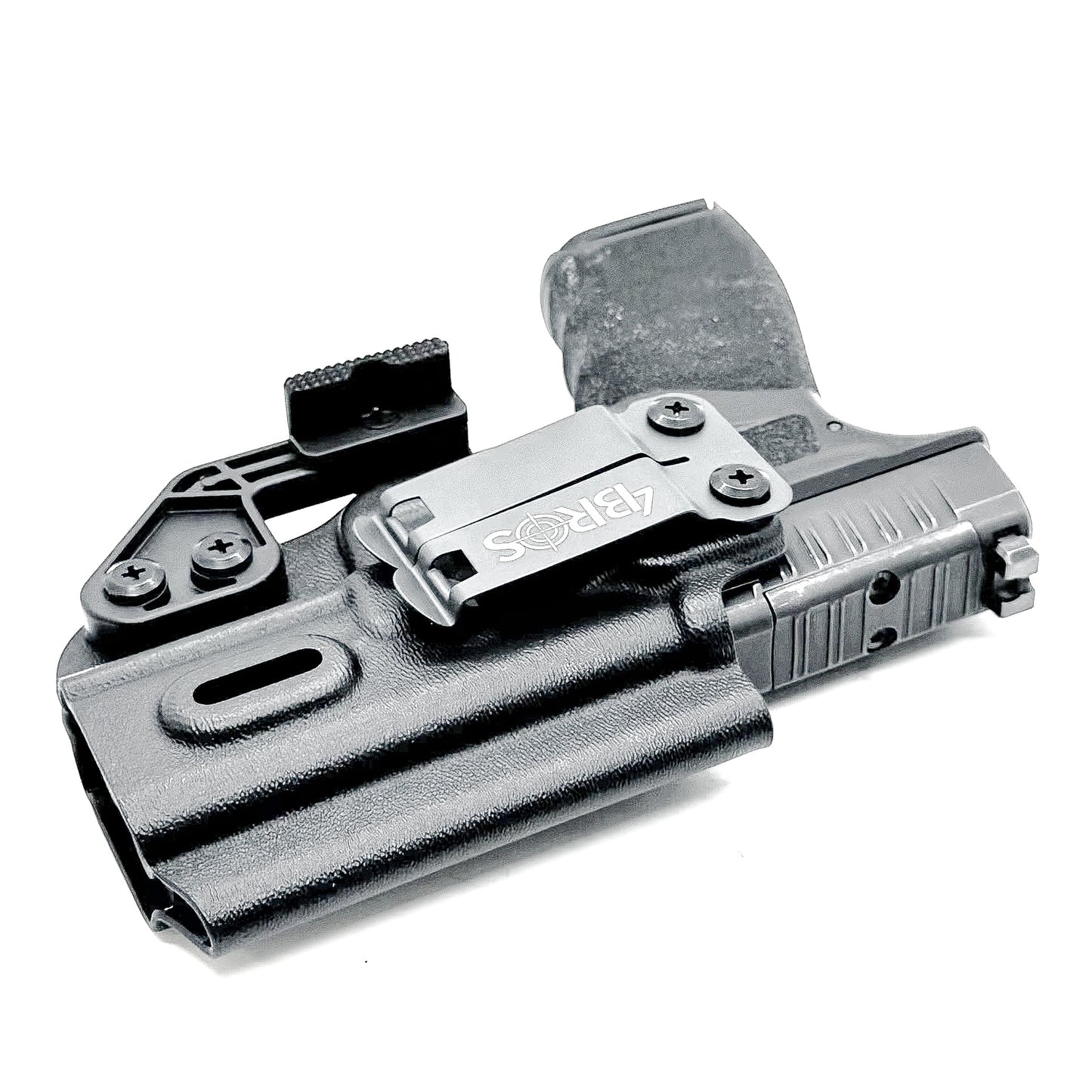 Black Hellcat Pro Inside Waistband holster with Monoblock and Modwing