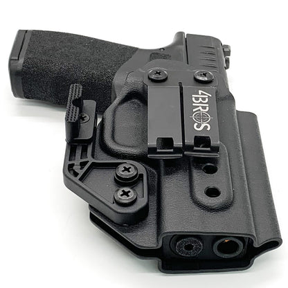 For the best IWB Kydex Inside Waistband Holster for the  Springfield Armory Hellcat Pro with or without a red dot sight, shop Four Brothers 4BROS Holsters. 