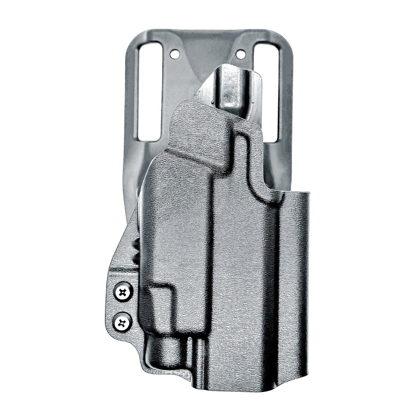 OWB competition-style holster for Springfield 1911 DS Prodigy 4.25" & TLR-7 HL-X. Red dot and suppressor sight compatible, open muzzle, adjustable cant. USA Made.