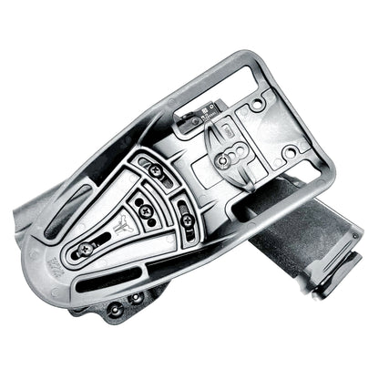 OWB competition-style holster for Springfield 1911 DS Prodigy 4.25" & TLR-7 HL-X. Red dot and suppressor sight compatible, open muzzle, adjustable cant. USA Made.