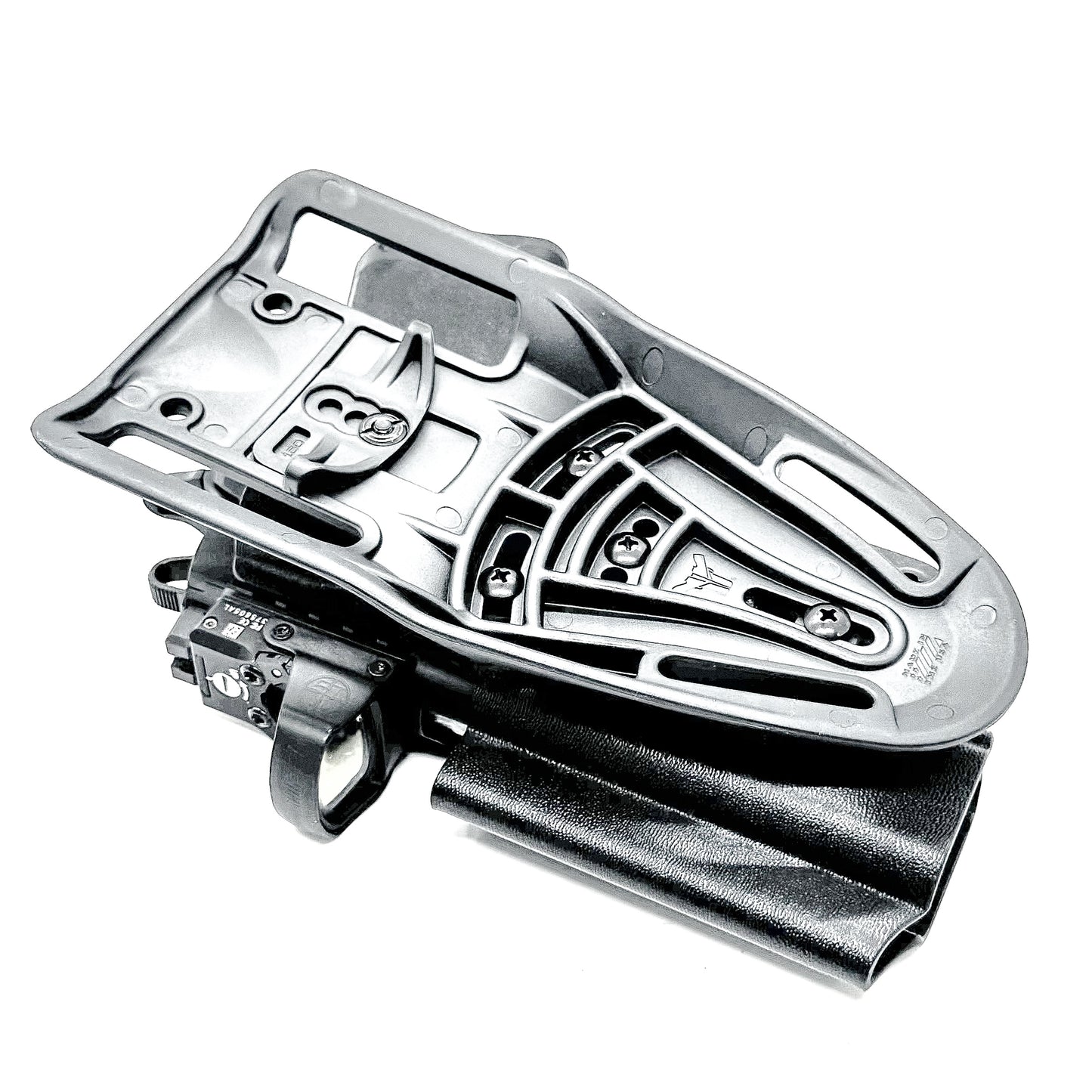 OWB competition-style holster for Springfield 1911 DS Prodigy 4.25" & TLR-7 HL-X. Red dot and suppressor sight compatible, open muzzle, adjustable cant. USA Made.