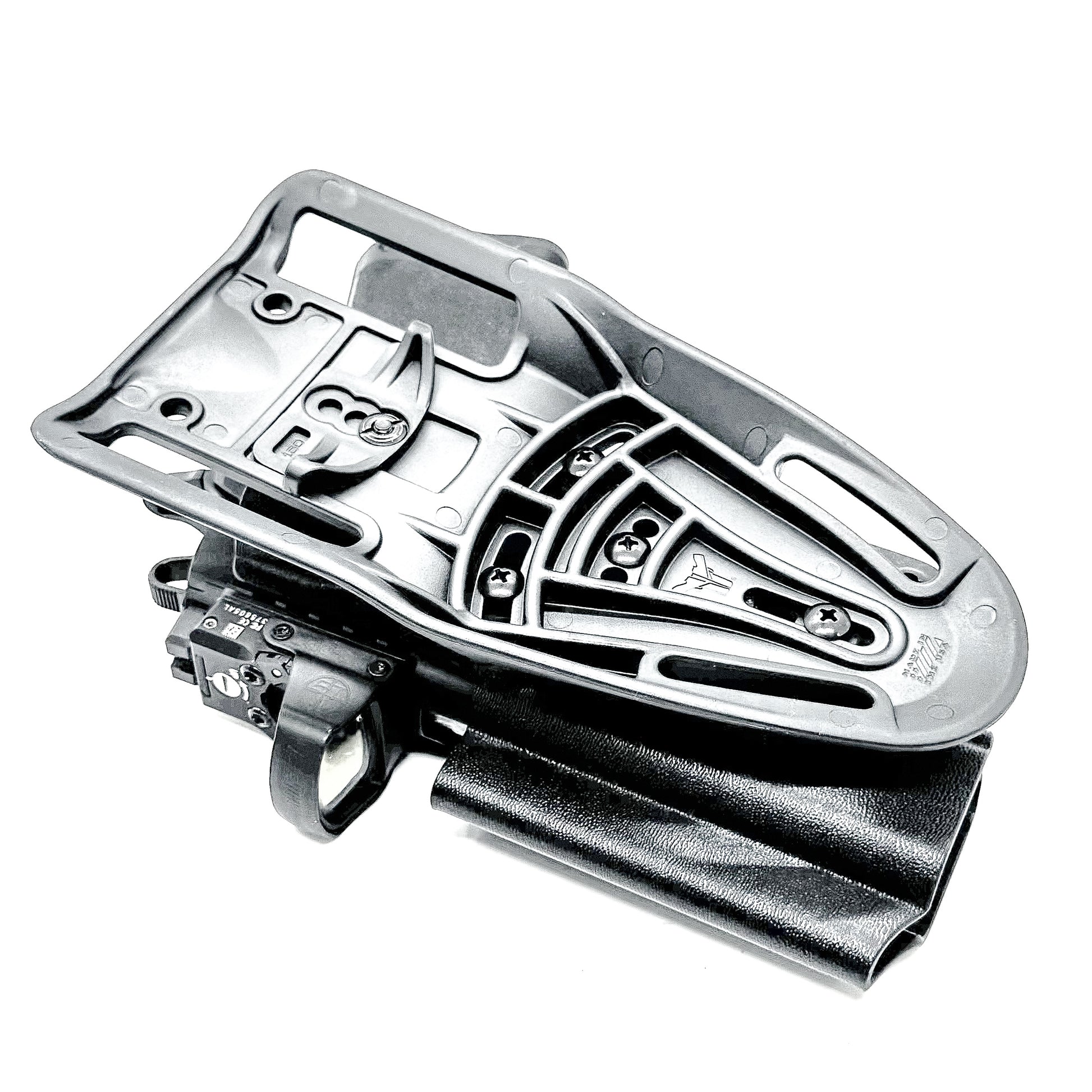 OWB competition-style holster for Springfield 1911 DS Prodigy 4.25" & TLR-7 HL-X. Red dot and suppressor sight compatible, open muzzle, adjustable cant. USA Made.