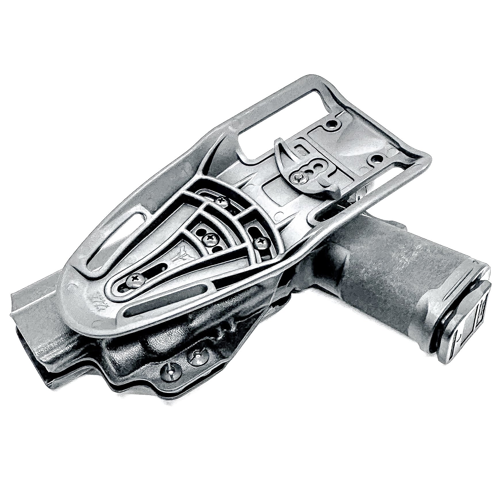 OWB competition-style holster for Springfield 1911 DS Prodigy 5" & TLR-7 HL-X. Red dot and suppressor sight compatible, open muzzle, adjustable cant. USA Made.