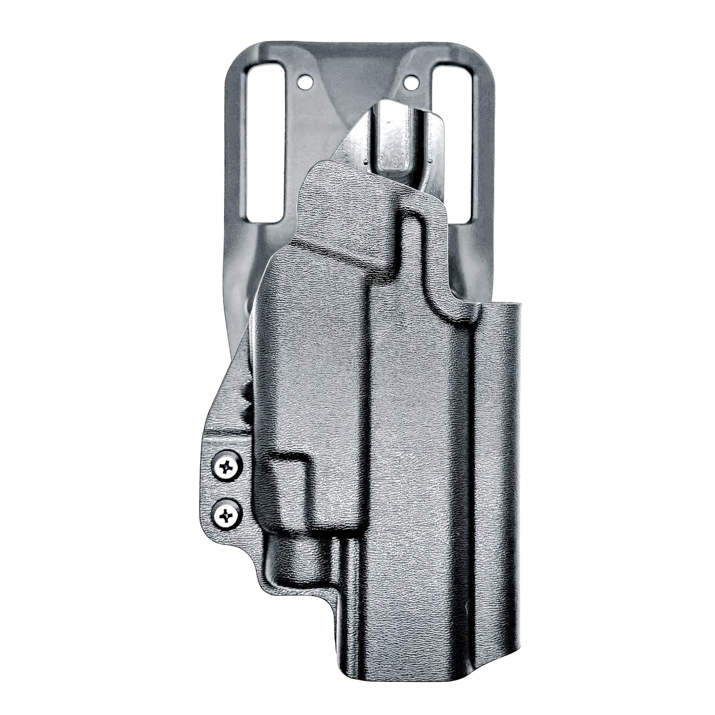 OWB competition-style holster for Springfield 1911 DS Prodigy 5" & TLR-7 HL-X. Red dot and suppressor sight compatible, open muzzle, adjustable cant. USA Made.