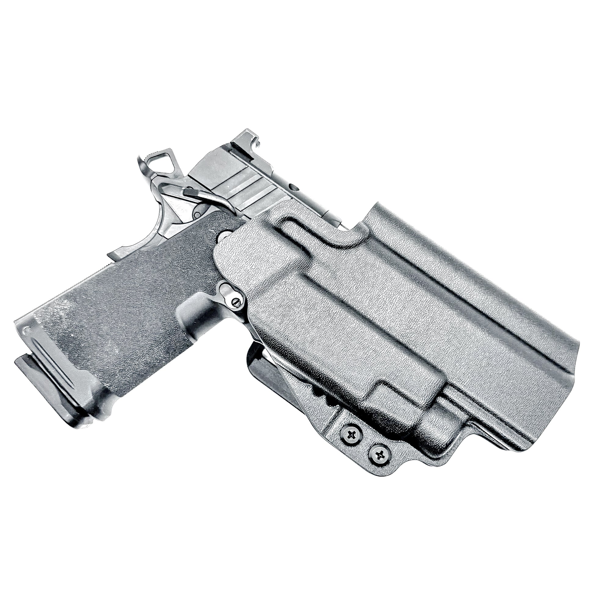 Outside Waistband Kydex holster for Springfield Prodigy 1911 DS 4.25" and 5" & TLR-7 HL-X – red dot compatible, adjustable retention. Made in the USA.