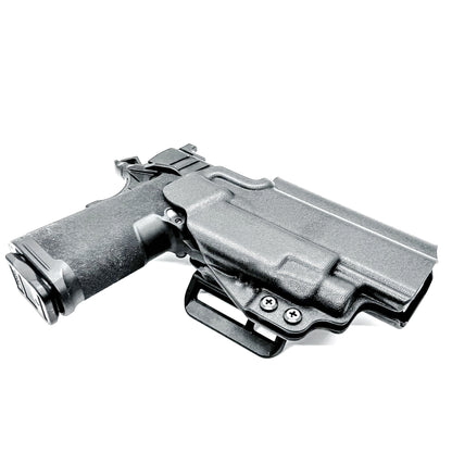 Outside Waistband Kydex holster for Springfield Prodigy 1911 DS 4.25" and 5" & TLR-7 HL-X – red dot compatible, adjustable retention. Made in the USA.