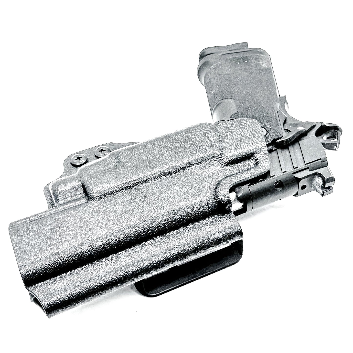 Outside Waistband Kydex holster for Springfield Prodigy 1911 DS 4.25" and 5" & TLR-7 HL-X – red dot compatible, adjustable retention. Made in the USA.