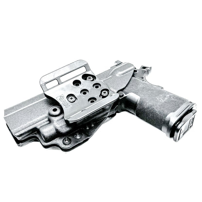 Outside Waistband Kydex holster for Springfield Prodigy 1911 DS 4.25" and 5" & TLR-7 HL-X – red dot compatible, adjustable retention. Made in the USA.