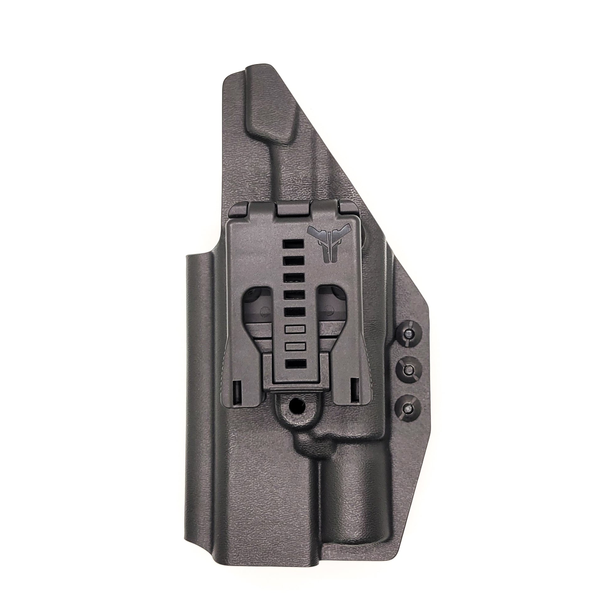 For the best Outside Waistband OWB Holster for the Springfield Armory 1911 DS Prodigy 5" & 4.25" and Surefire X300U A or B, shop Four Brothers 4BROS Holsters. 