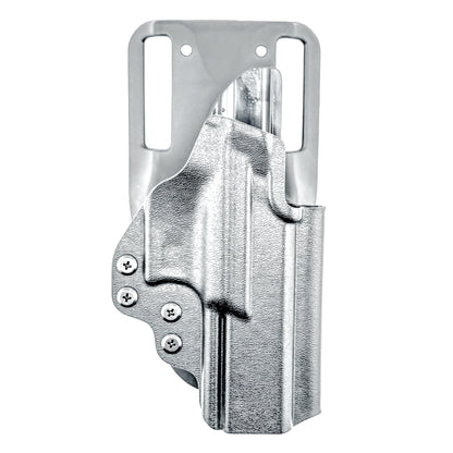 Springfield Echelon 4.5F competition OWB holster for USPSA, 3-Gun, and Steel Challenge. Adjustable retention and durable .093” thermoplastic