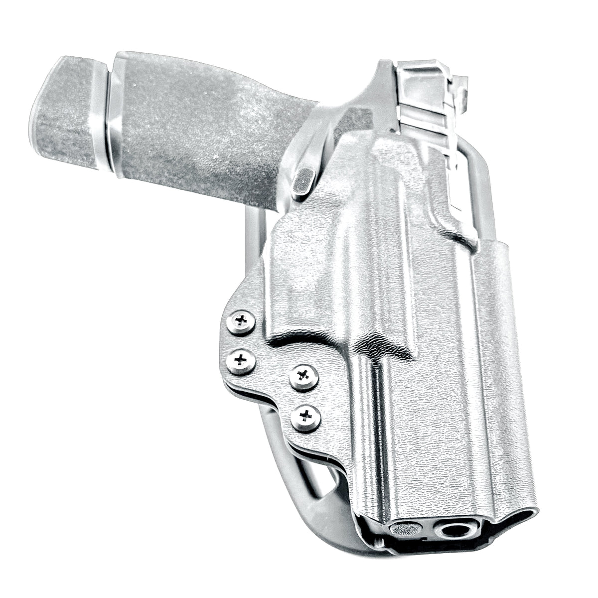 Springfield Echelon 4.5F competition OWB holster for USPSA, 3-Gun, and Steel Challenge. Adjustable retention and durable .093” thermoplastic