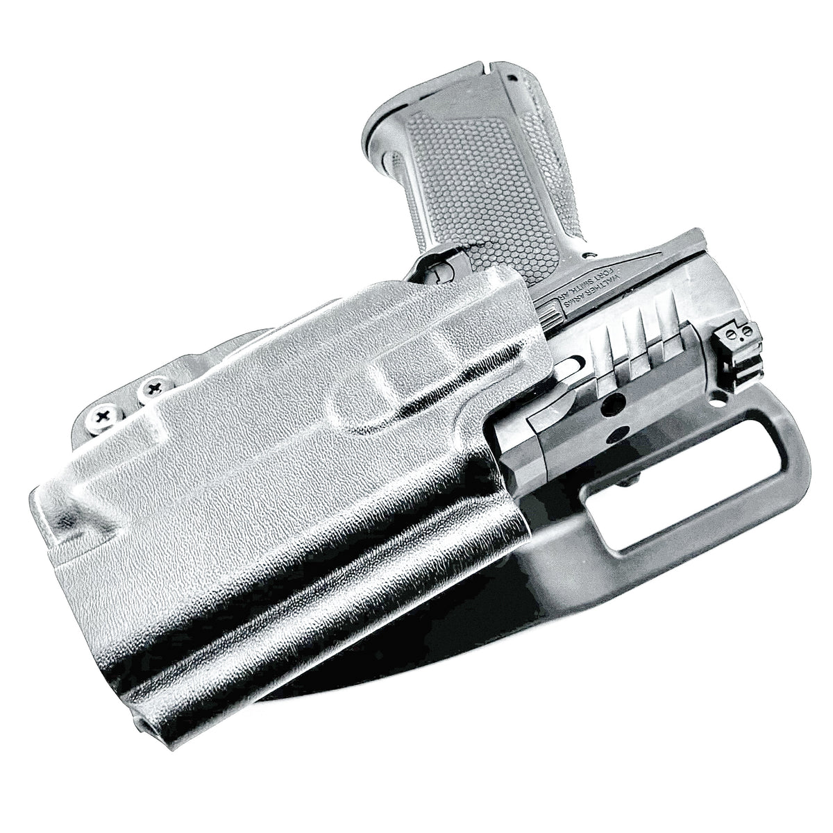 Springfield Echelon 4.5F competition OWB holster for USPSA, 3-Gun, and Steel Challenge. Adjustable retention and durable .093” thermoplastic