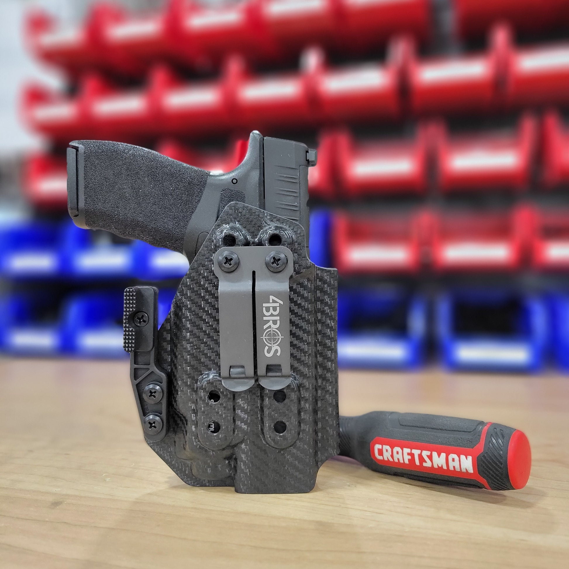 For the best IWB Kydex Inside Waistband Holster for the Springfield Hellcat Pro & Streamlight TLR-8 Sub or TLR-8 Sub G, shop Four Brothers 4BROS Holsters.  
