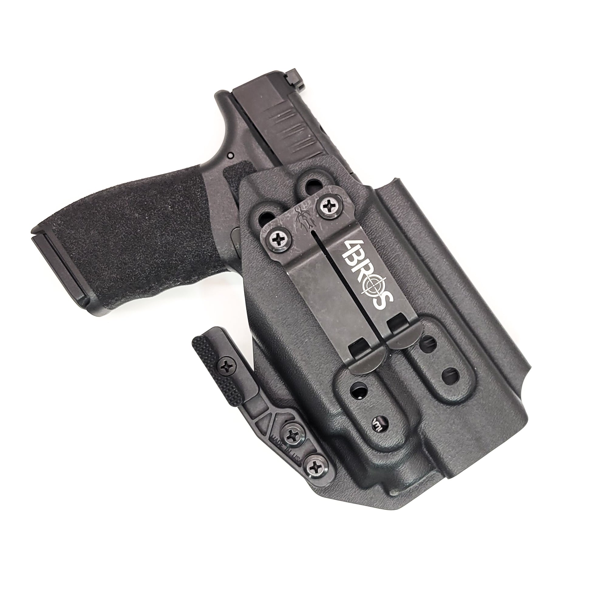 For the best IWB Kydex Inside Waistband Holster for the Springfield Hellcat Pro & Streamlight TLR-8 Sub or TLR-8 Sub G, shop Four Brothers 4BROS Holsters.  
