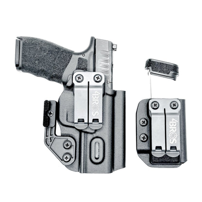 Black holster and magazine pouch set for the  Springfield Armory Hellcat Pro in black form Four Brothers Holsters.