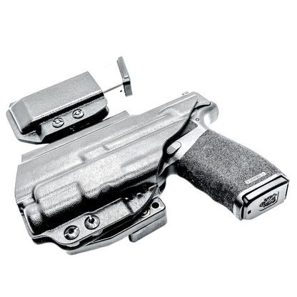 Four Brothers Holsters Inside the Waistband IWB Holster & Magazine Carrier combo for the Springfield Armory Hellcat Pro with SureFire XC3 Sub.