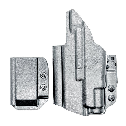 Four Brothers Holsters Inside the Waistband IWB Holster & Magazine Carrier combo for the Springfield Armory Hellcat Pro with SureFire XC3 Sub.
