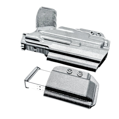 Four Brothers Holsters Inside the Waistband IWB Holster & Magazine Carrier combo for the Springfield Armory Hellcat Pro with SureFire XC3 Sub.