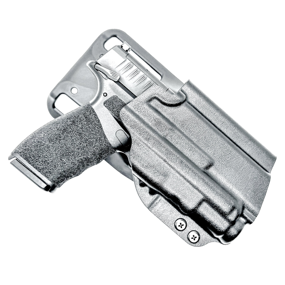 For the best Outside the Waistband Light Duty & Competition Kydex Holster for the Springfield Hellcat Pro with SureFire XC3 Sub shop Four Brothers Holsters.
