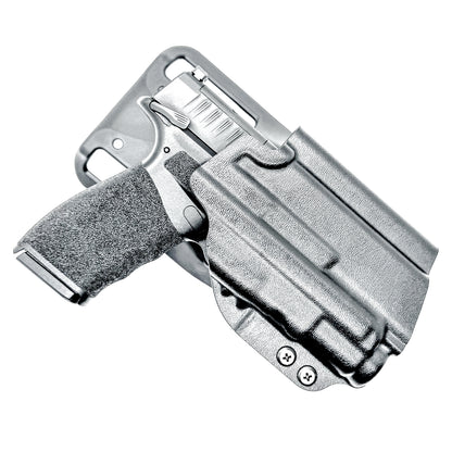 For the best Outside the Waistband Light Duty & Competition Kydex Holster for the Springfield Hellcat Pro with SureFire XC3 Sub shop Four Brothers Holsters.