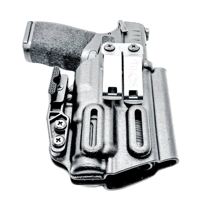 For the best IWB Kydex Inside the Waistband Holster for the Springfield Armory Hellcat Pro with SureFire XC3 Sub shop Four Brothers Holsters.