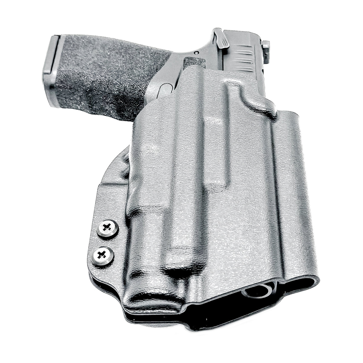 For the best Outside the Waistband OWB Kydex Holster for the Springfield Armory Hellcat Pro & SureFire XC3 Sub, shop Four Brothers Holsters.