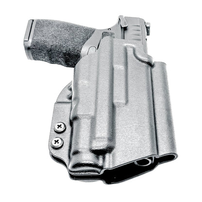 For the best Outside the Waistband OWB Kydex Holster for the Springfield Armory Hellcat Pro & SureFire XC3 Sub, shop Four Brothers Holsters.