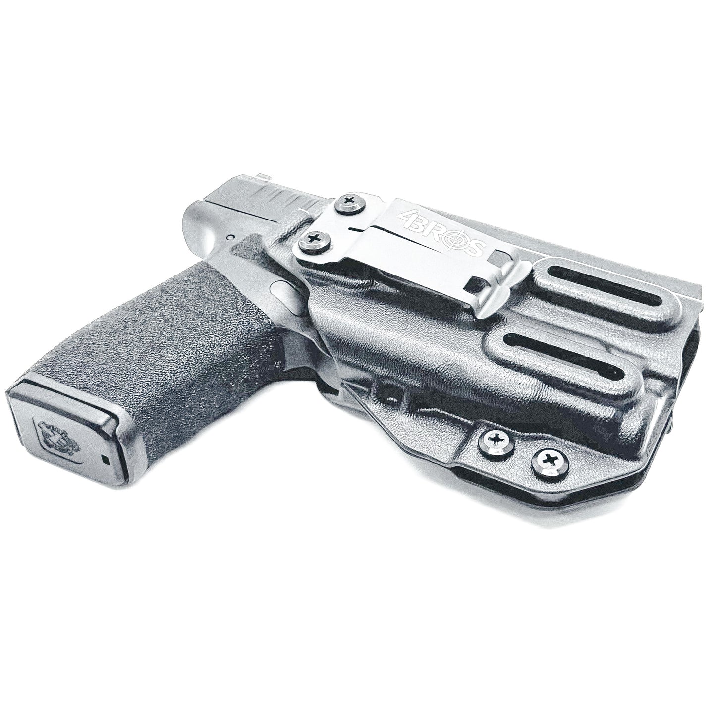 For the best IWB Kydex Inside Waistband Holster for the Springfield Hellcat Pro pistol with the Streamlight TLR-7 Sub 1913 shop Four Brothers 4BROS Holsters.