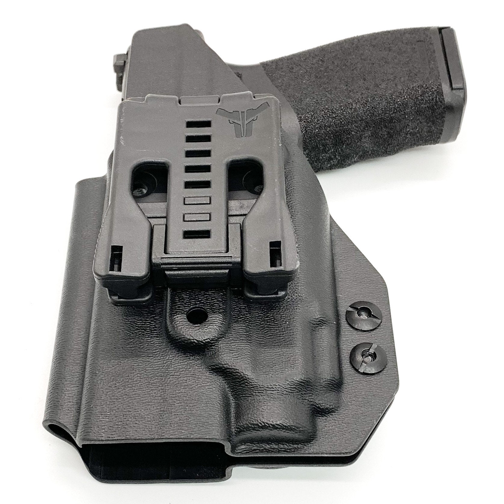 For the best Outside Waistband OWB Holster for the Springfield Hellcat Pro pistol with the Streamlight TLR-8 Sub 1913 light, shop Four Brothers 4BROS Holsters. 