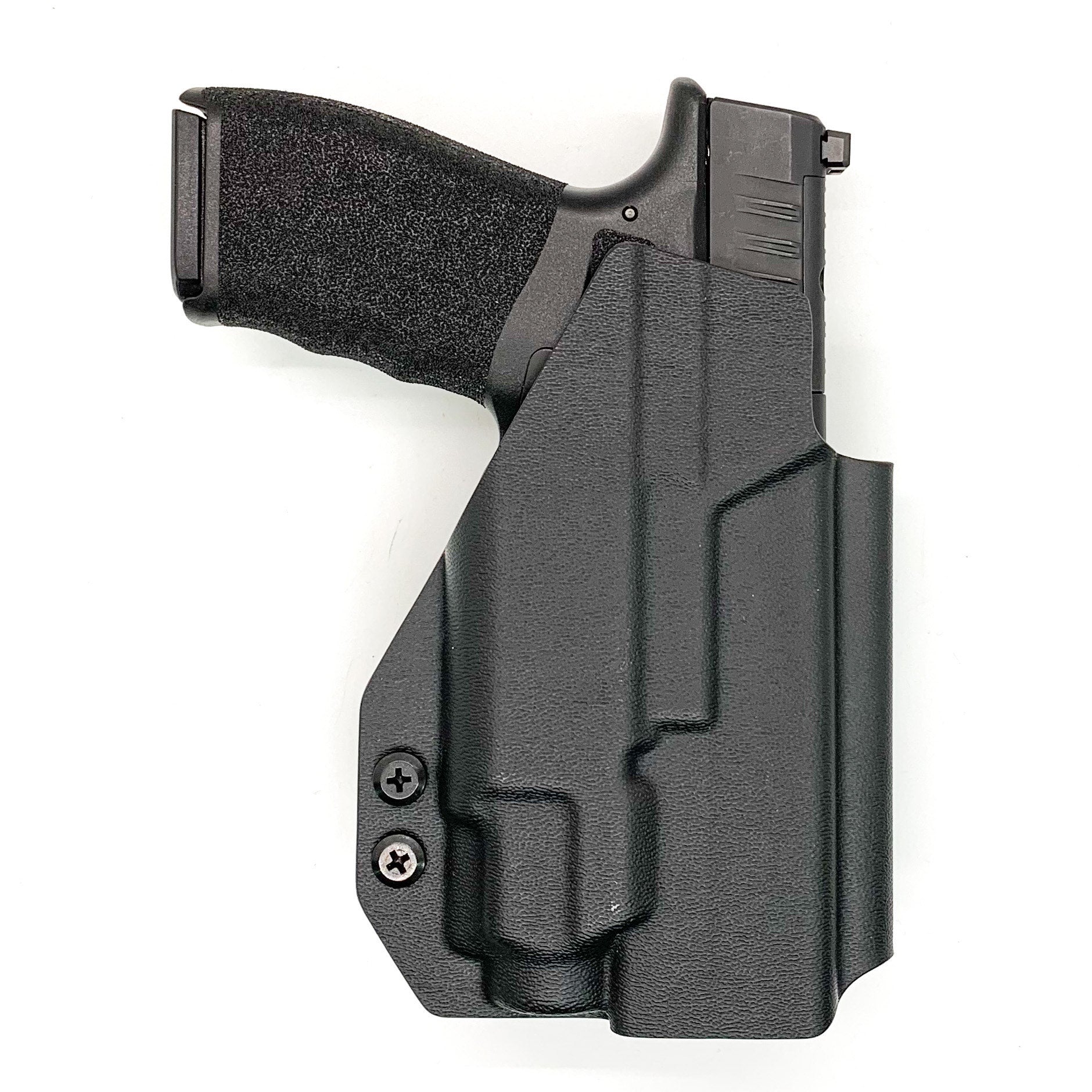 For the best Outside Waistband OWB Holster for the Springfield Hellcat Pro pistol with the Streamlight TLR-8 Sub 1913 light, shop Four Brothers 4BROS Holsters. 