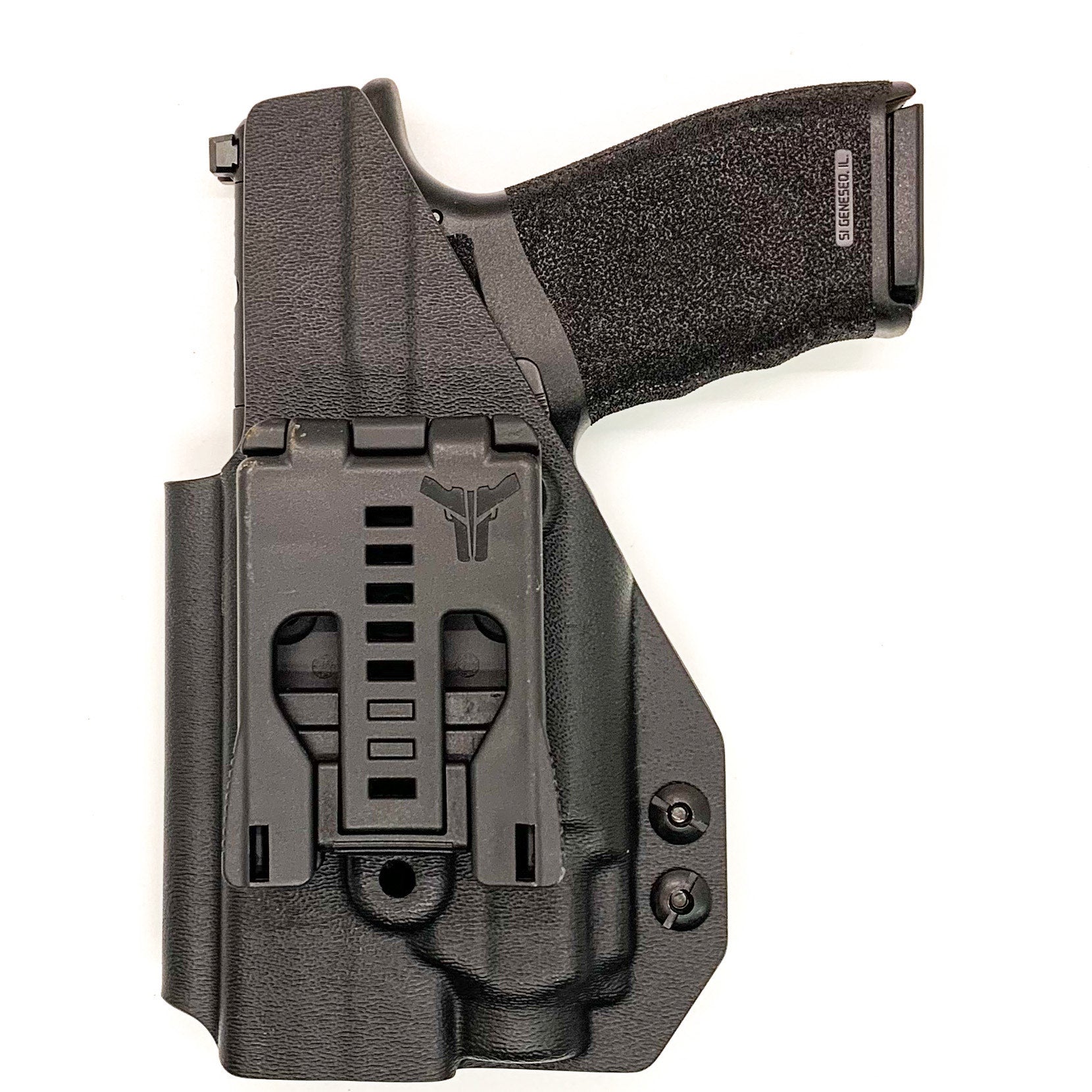 For the best Outside Waistband OWB Holster for the Springfield Hellcat Pro pistol with the Streamlight TLR-8 Sub 1913 light, shop Four Brothers 4BROS Holsters. 
