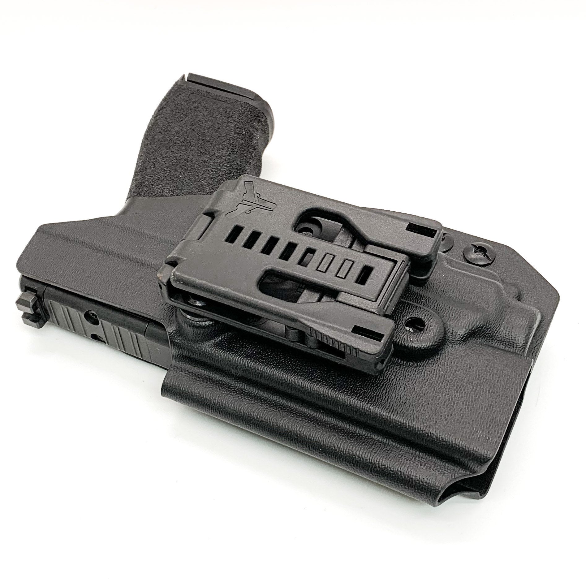 For the best Outside Waistband OWB Holster for the Springfield Hellcat Pro pistol with the Streamlight TLR-8 Sub 1913 light, shop Four Brothers 4BROS Holsters. 
