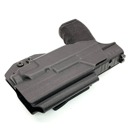 For the best Outside Waistband OWB Holster for the Springfield Hellcat Pro pistol with the Streamlight TLR-8 Sub 1913 light, shop Four Brothers 4BROS Holsters. 
