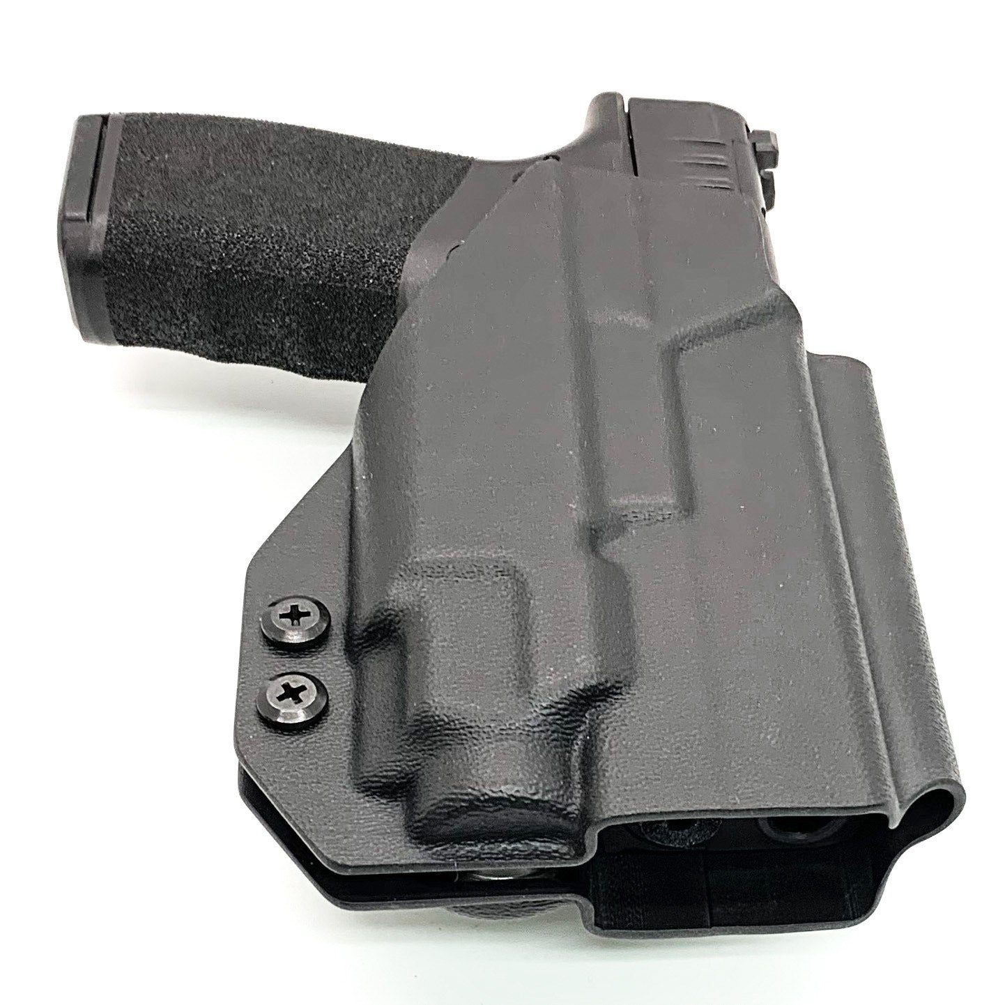 For the best Outside Waistband OWB Holster for the Springfield Hellcat Pro pistol with the Streamlight TLR-8 Sub 1913 light, shop Four Brothers 4BROS Holsters. 