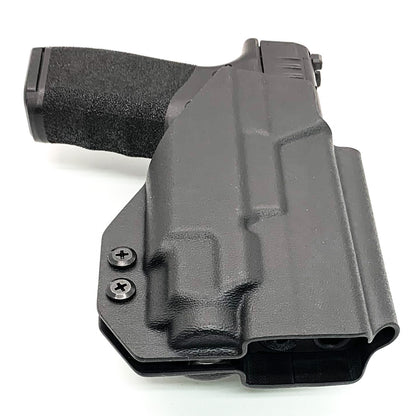 For the best Outside Waistband OWB Holster for the Springfield Hellcat Pro pistol with the Streamlight TLR-8 Sub 1913 light, shop Four Brothers 4BROS Holsters. 
