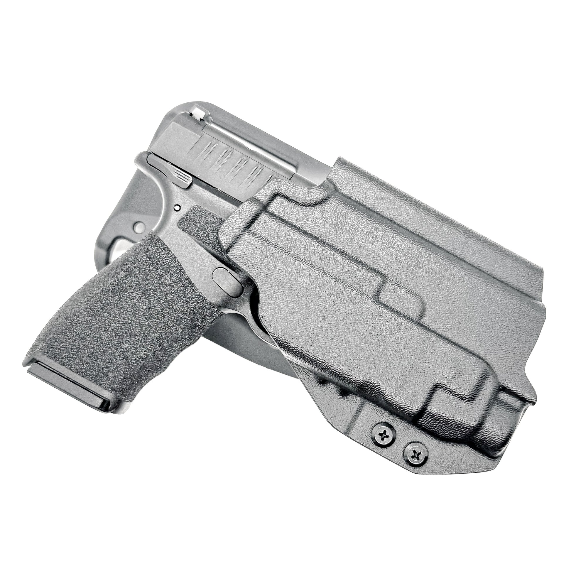 For the best, Outside Waistband OWB Springfield Hellcat Pro & Streamlight TLR-7 HL-X, X & A Duty & Competition Style Kydex Holster, shop Four Brothers Holsters