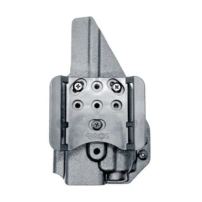 Outside Waistband holster for the Springfield Hellcat Pro with TLR-8A light in black with the 4Bros 1.5" belt slide.