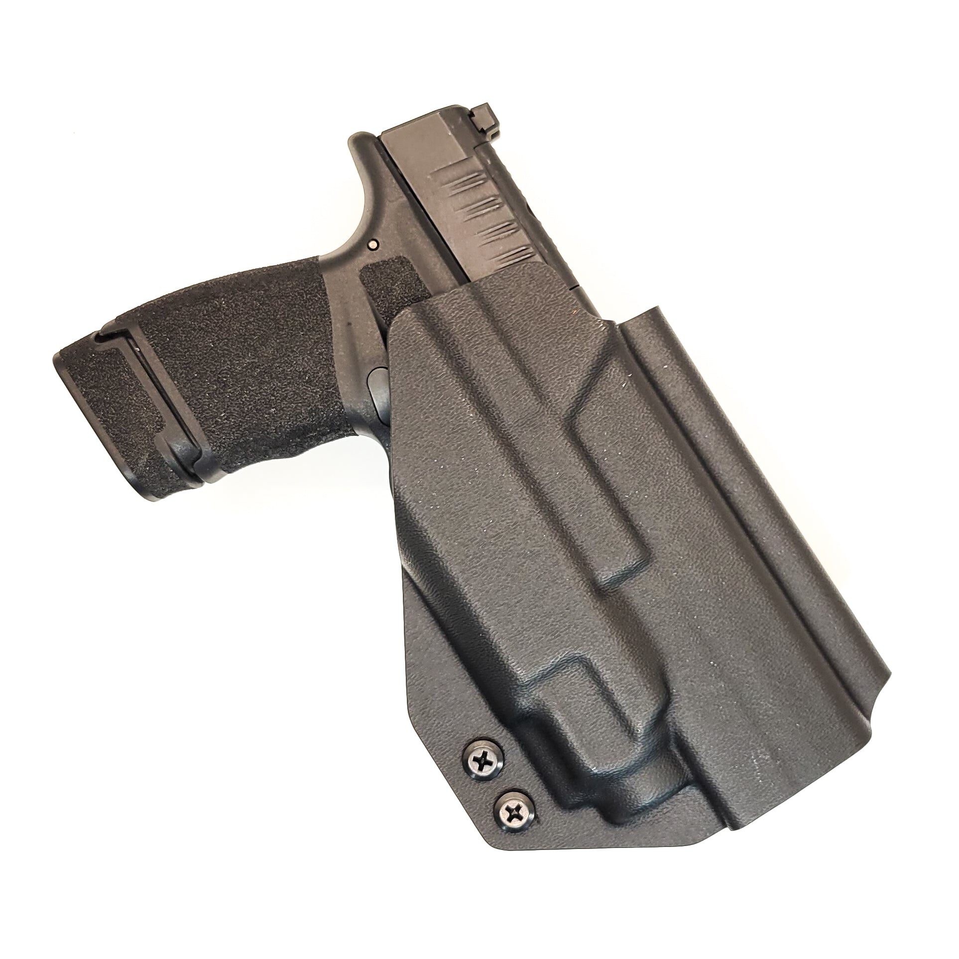 For the best Outside Waistband OWB Holster for the Springfield Hellcat Micro Compact or Hellcat RDP pistol & Streamlight TLR-8 Sub, shop Four Brothers Holsters.